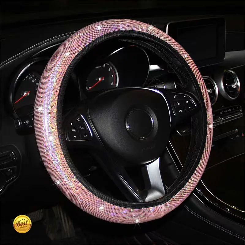 Car steering wheel elastic cover without inner ring seven-color hot gold