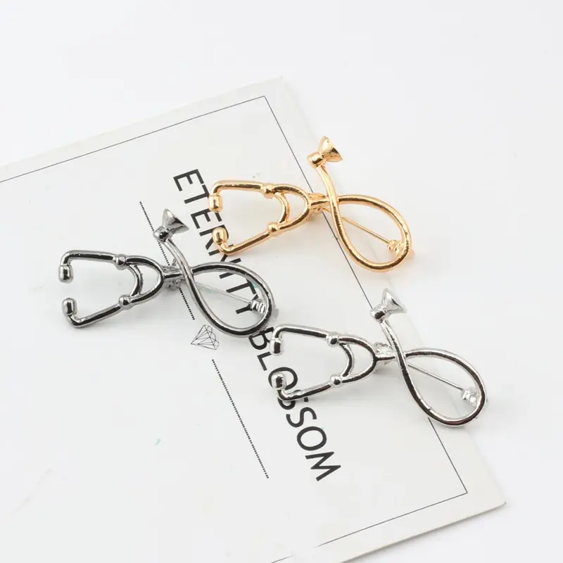 Stethoscope nurse Brooch Fashion Medical Jewelry doctor Stethoscope Enamel Pin