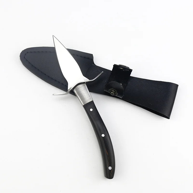 Seafood Tools Oyster Shucking Knife With Wood-Handle And Cut Resistant Gloves Oyster Knife Shucker Set