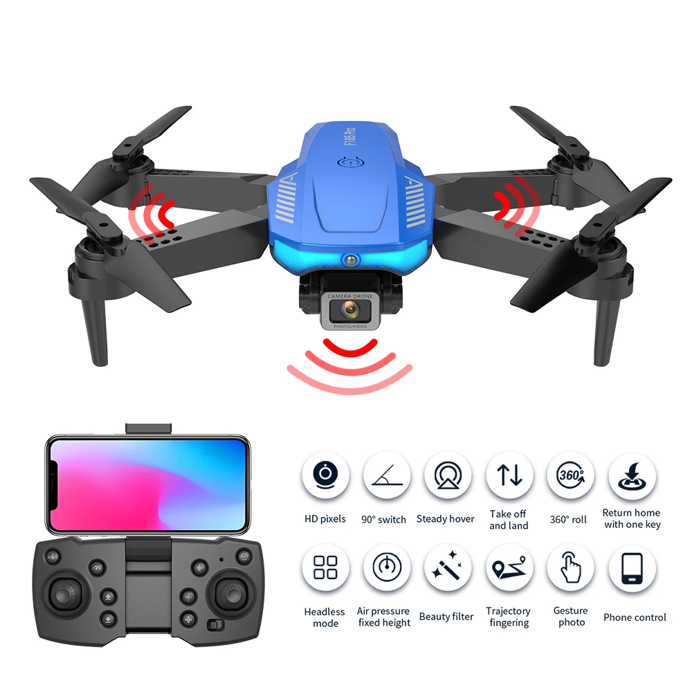 Flyxinsim Wholesale F185 Pro With Camera Drohn Wifi Fpv Avoid Obstacle Quadcopter Rc Droen Dron Mini 4K Camera Drone