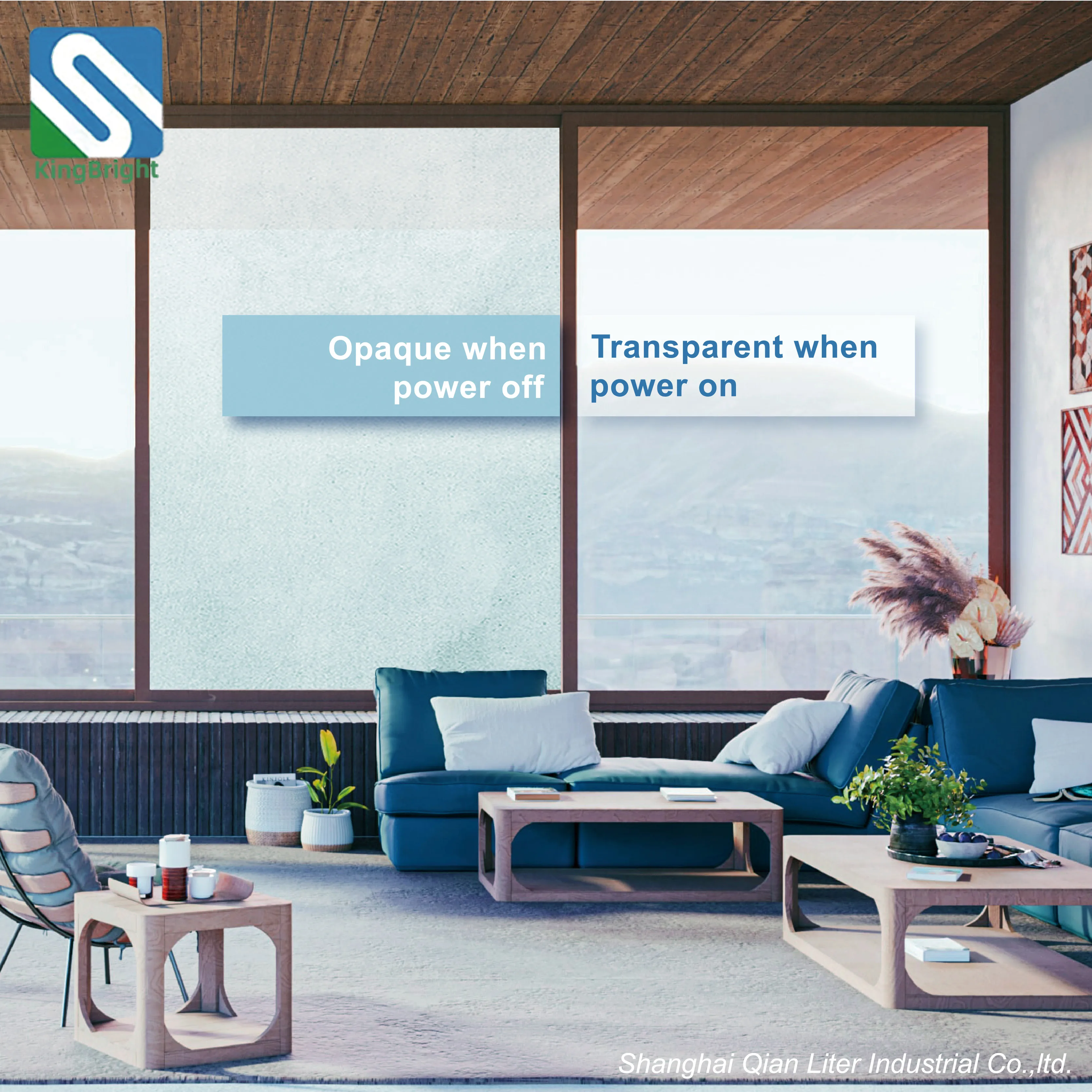 Switchable glass electrochromic smart tint film pdlc film for switchable smart glass