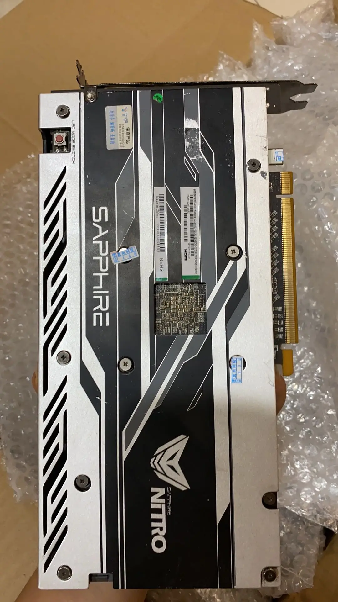  Лидер продаж бывшая в употреблении видеокарта RX 470 D 4G с одним портом для игровой настольной
