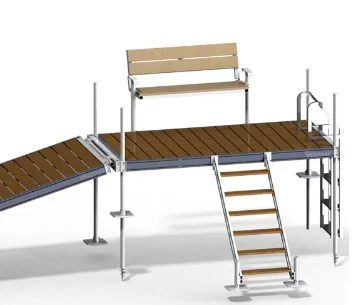 Custom design dock port boarding Marine Aluminium Gangway Pontoon Gangway Jetty Gangway with  Ramp