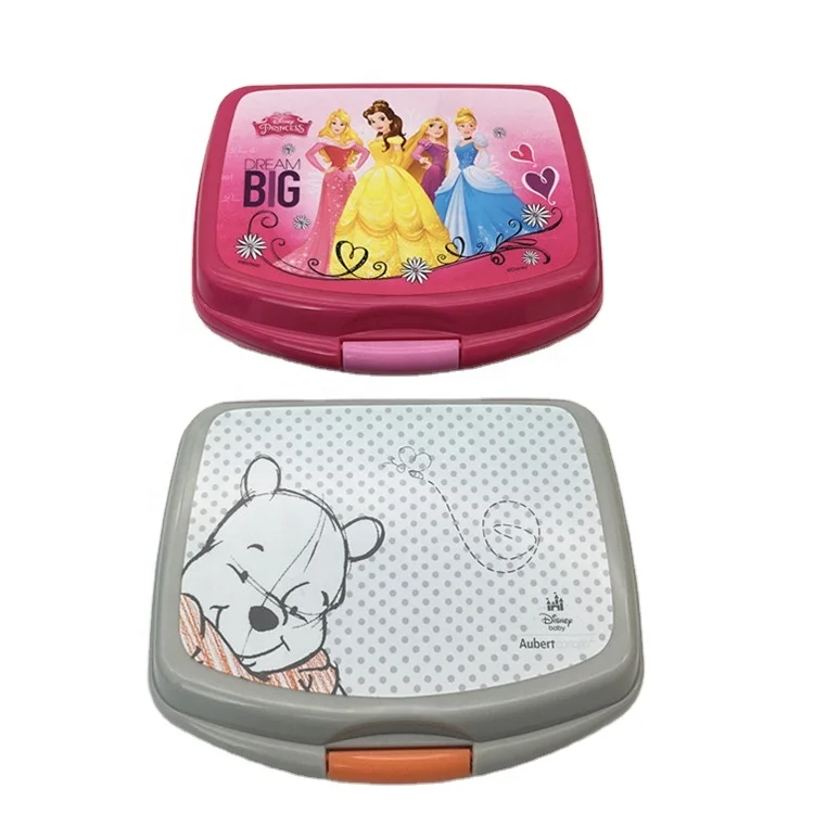 Fashion hard plastic lunch box for kids with locks pp bpa free