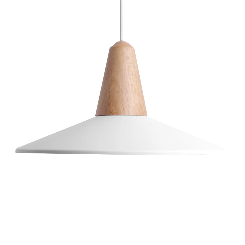 Modern Led E27 Solid Wood Suspended Hanging Lamp Wooden Ceiling Chandelier Pendant Light Modern