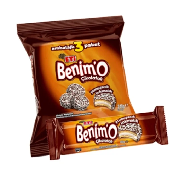 Печенье ETI убенимо бенимо с шоколадным покрытием, кокосовый Зефир