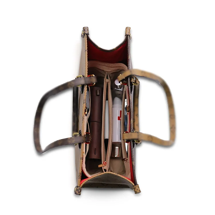 High quality hot selling new Italian Alcantara purse handbag accessories insert bag organizer