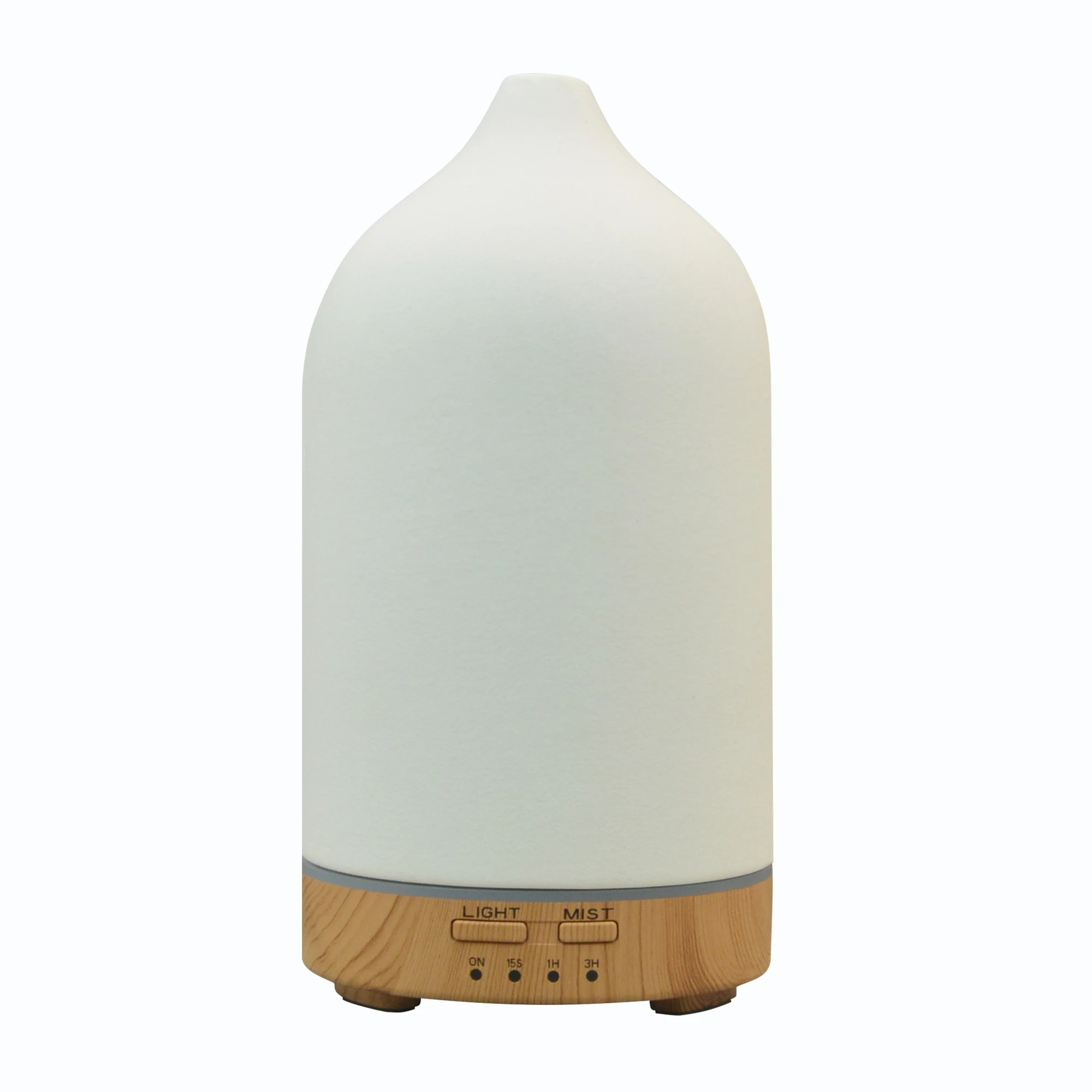 2022 new arrival light wooden base ceramic stone aroma diffuser with 160ml water tank