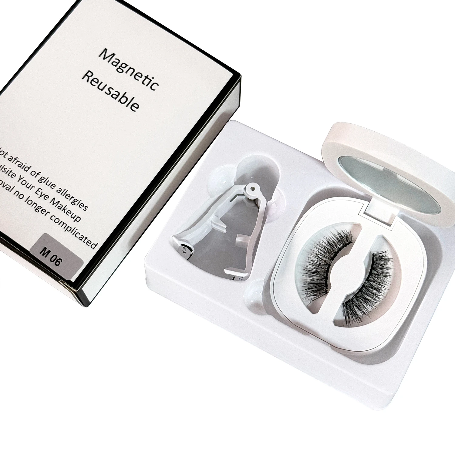 New Easy to Wear Quantum Magnetic Lash Magnetic Soft Eyelash no GLue no Eyeliner with Applicator without Glue