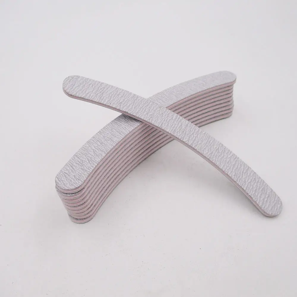 Japan Sand Paper Zebra Grey Nail File 100/180 Grit for Poly Nail Gel Manicure Kit Salon Home Use Nail File