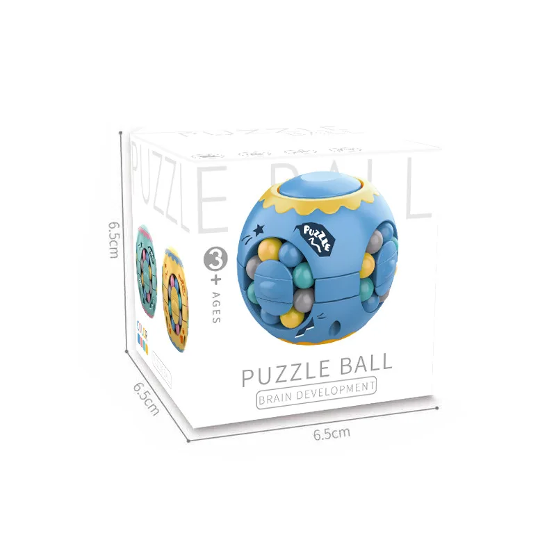 High Quality Anti-stress Educational Fingertip Puzzle Ball Rotating Spinning Magic Beans Cube Toy for Kids