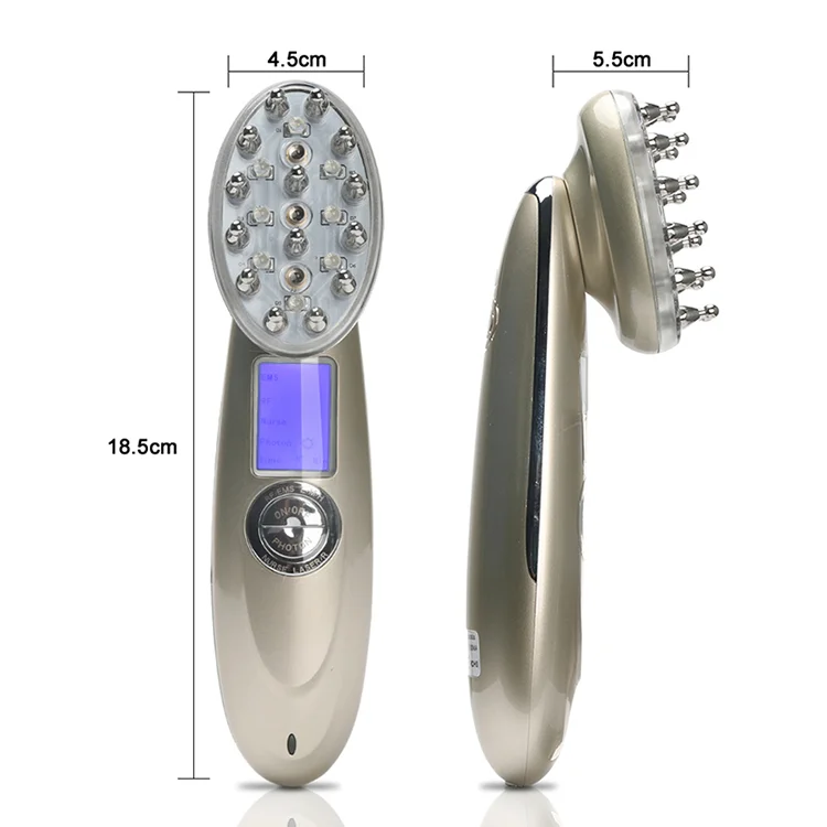 Light RF Hair Loss Renewable Therapy Vibration Massage Scalp Laser Hair Growth Rechargeable Care Deviceh