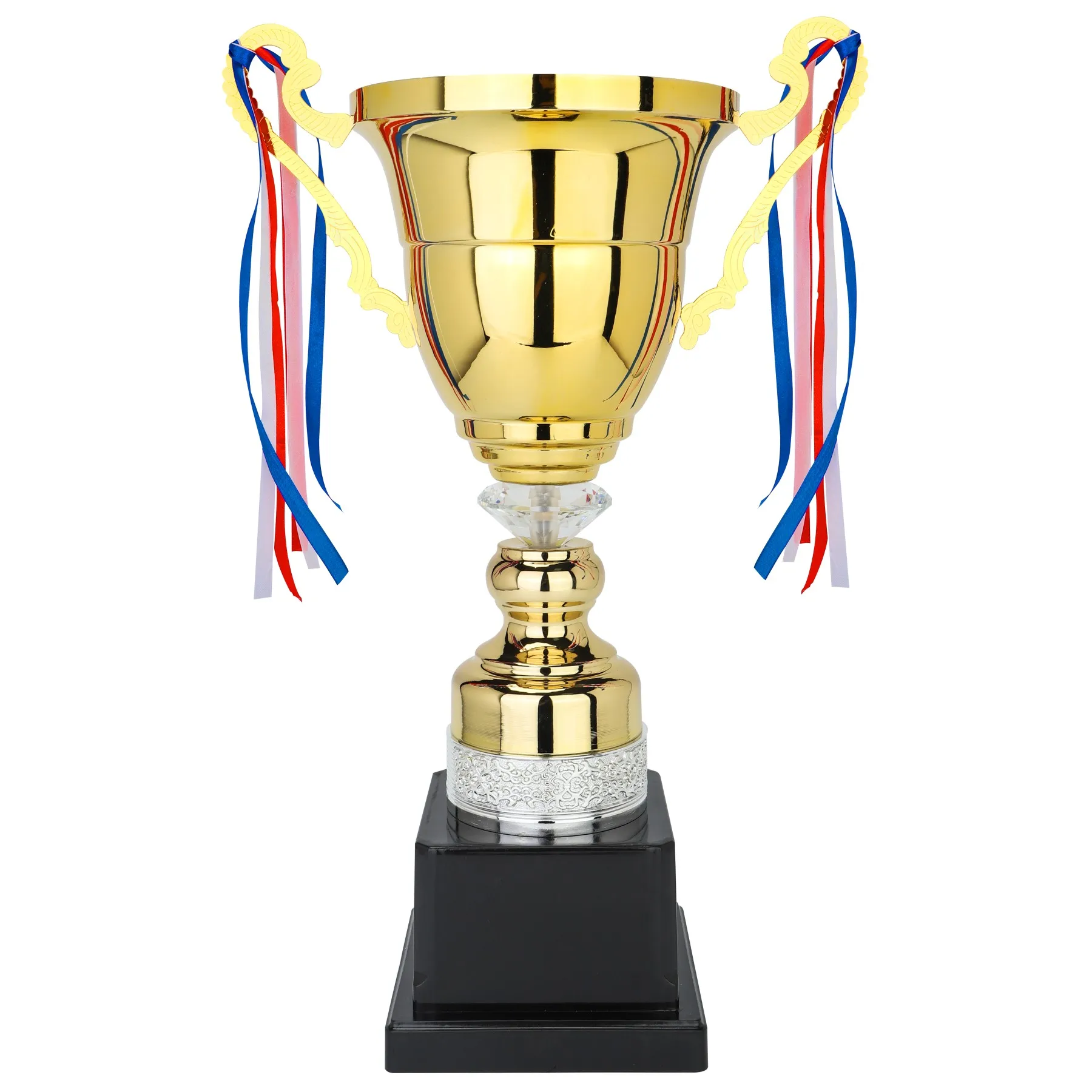 Custom die-casting sport race event champion award gold plating metal trophy champions league trophy