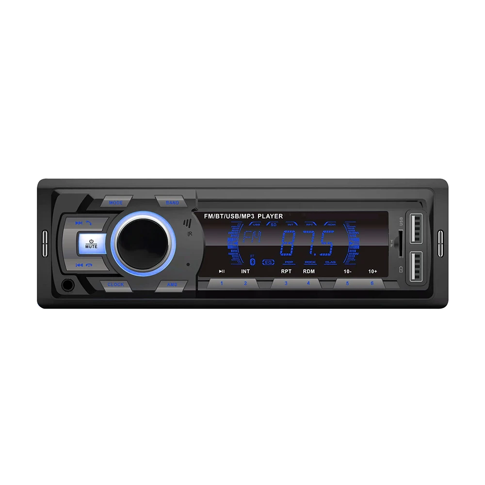 LCD 7388IC Car music player with BT TF 7 colors 2USB phone app control remote control 1din Car radio