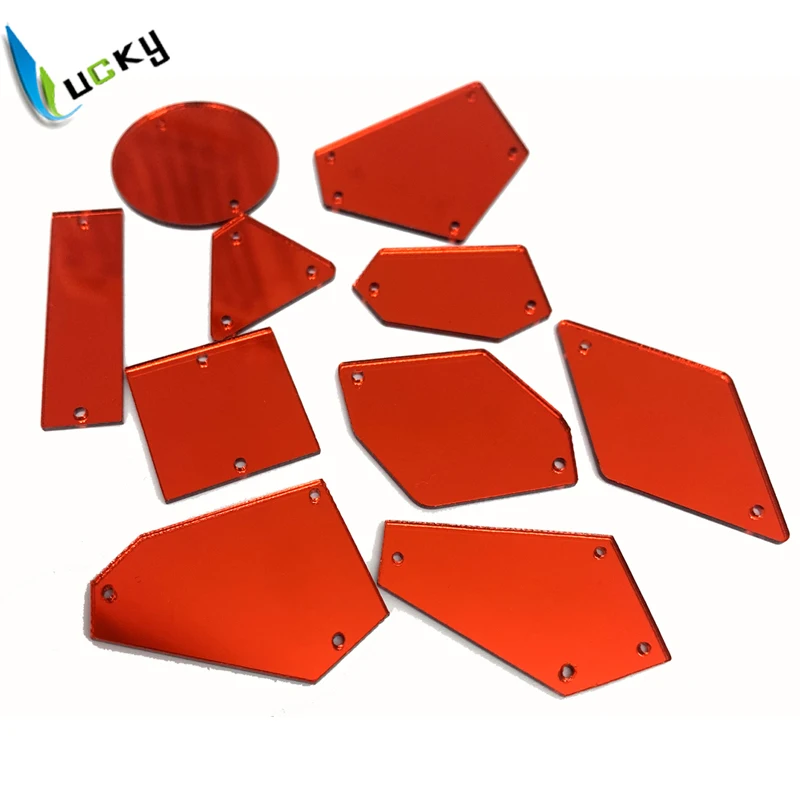 200 шт. однотонное акриловое зеркало красного цвета