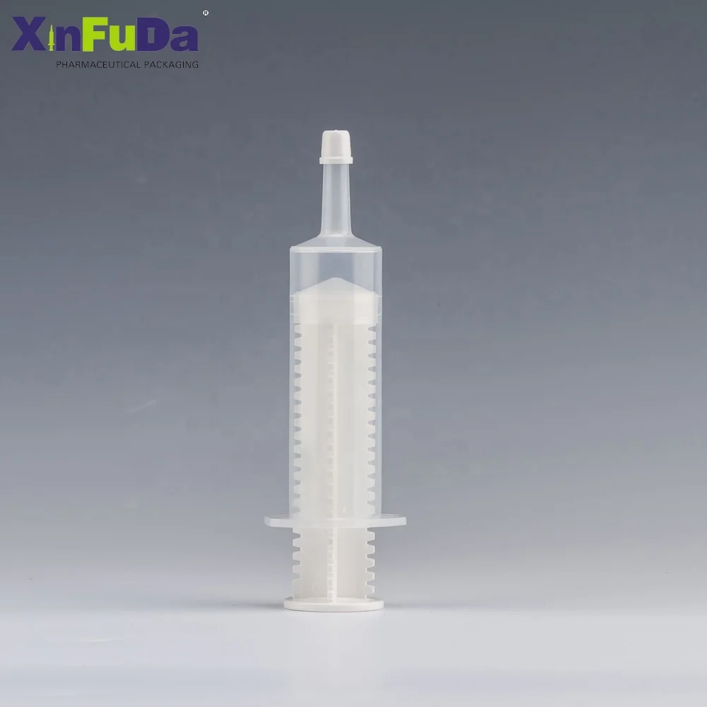 New product horse wormer paste packaging disposable wide tip oral 60 ml plastic vet syringe for veterinary feeding