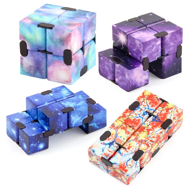 Christmas Gift Magic Cube Decompression Deformation New Creative Magic Rubikes Rotation Infinity Cube Fidget Toy