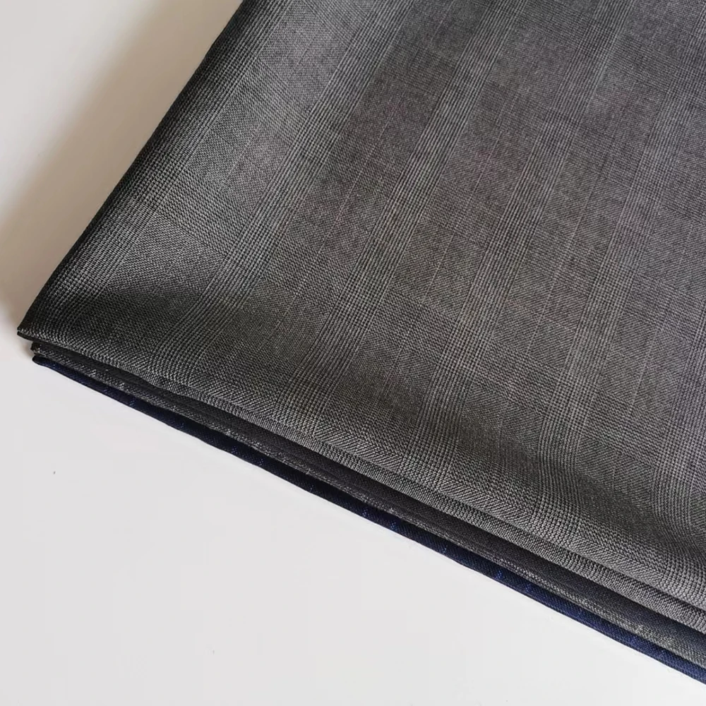 Wholesale check yarn dyed woven fabric worsted tweed fabric blended tweed fabric  for suit