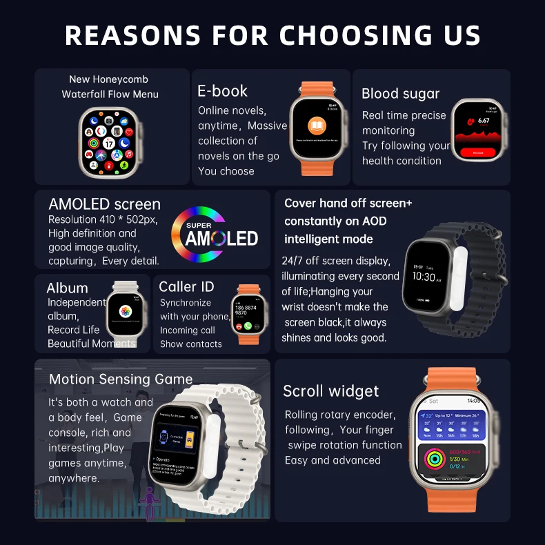 JS HELLO3+ 4G ROM GPT Smart Watch 2023 2.1Inch Amoled  NFC IP67 reloj inteligente High quality sport smart watches for men women