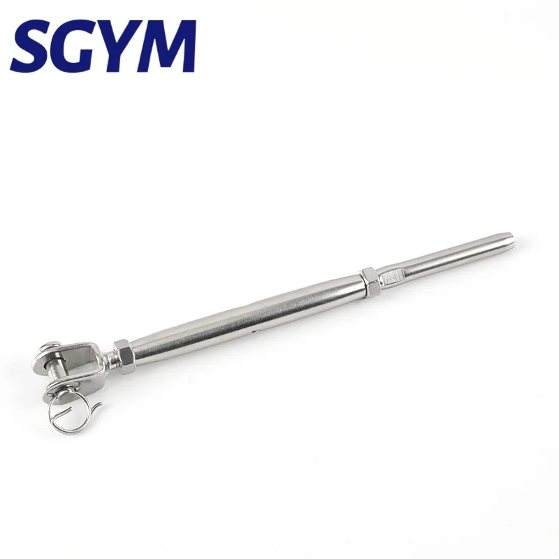 T316 Stainless Steel Wire Cable Railing Closed Body Welded Jaw Hand Turnbuckle Swage Stud Terminals