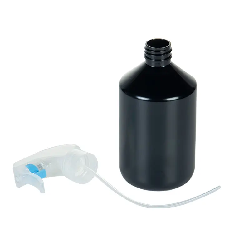 Black Mist Sprayer Plastic Bottle 500ml Packaging for Hair Matte Fine Mist Spray Bottles Ideal for Beauty Salon Use