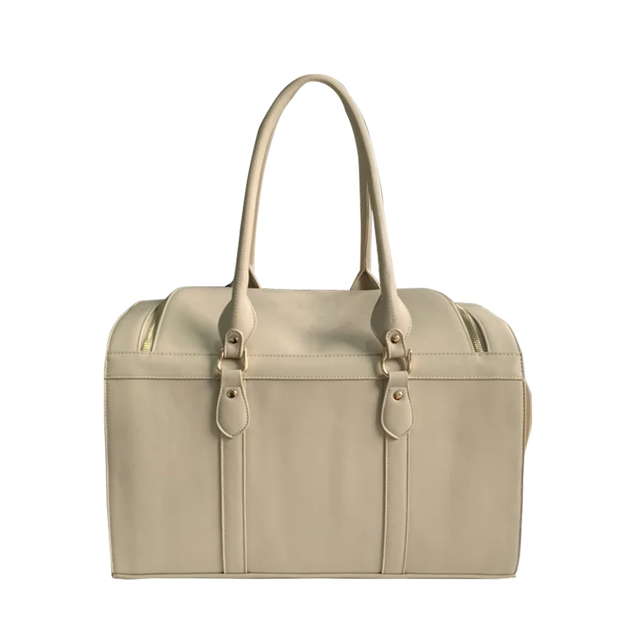 Eco-Friendly  Pu leather portable cute pet dog cat transport travel carrying bag pet carrier bag