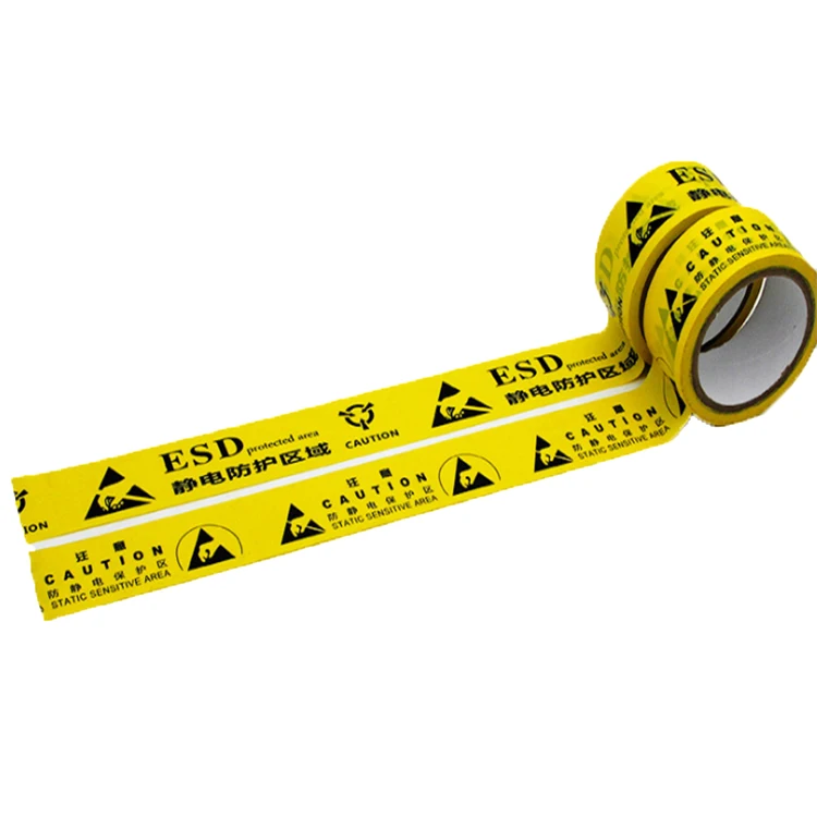 Custom antistatic area identity caution printing pvc esd warning Anti-Static Cleanroom esd floor marking tape