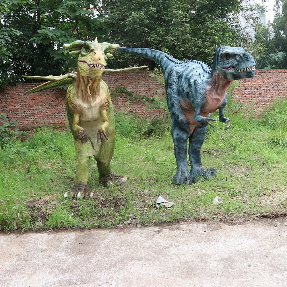 activity show handmade adult raptor dinosaur costume