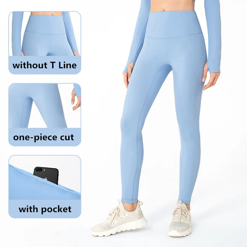 Buttery Soft Yoga Pants Women Lulu Naked Feel High Waisted Comfy Gym Compression Leggings Tummy Control Hip Push Up Workout Pant