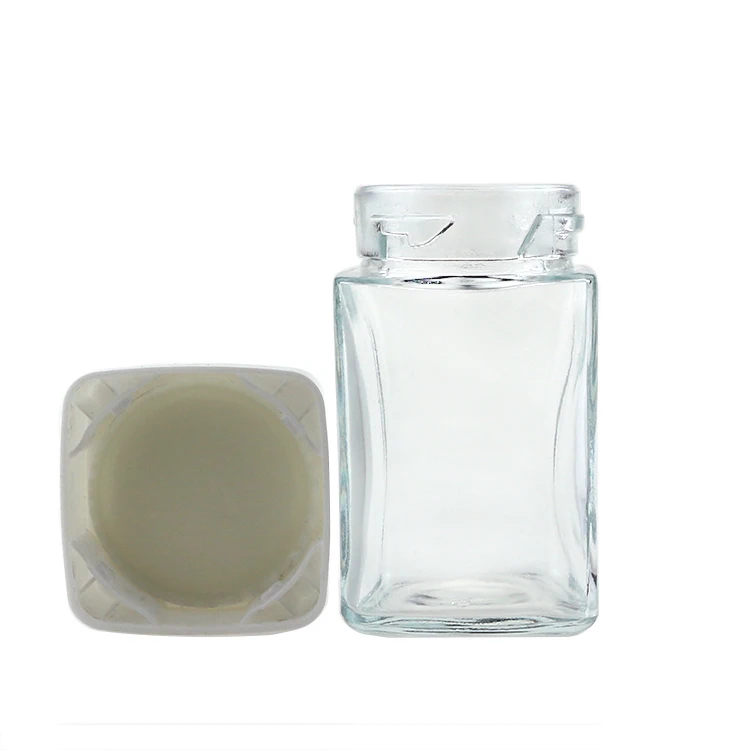 4oz Square Childproof Packaging Airtight Premium Child Proof Glass Jar with Child Resistant Cap for Flower Concentrate