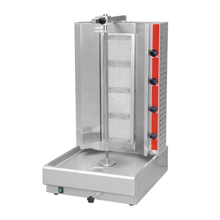 
4 горелки Регулируемая Шестерня Lpg газовая автоматическая вертикальная машина шаурмы 