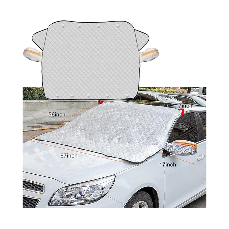 Xiangta Black Car Snow Cover Car Thickened Front Protection Windshield Snow For Most Cars SUV Truck Vans