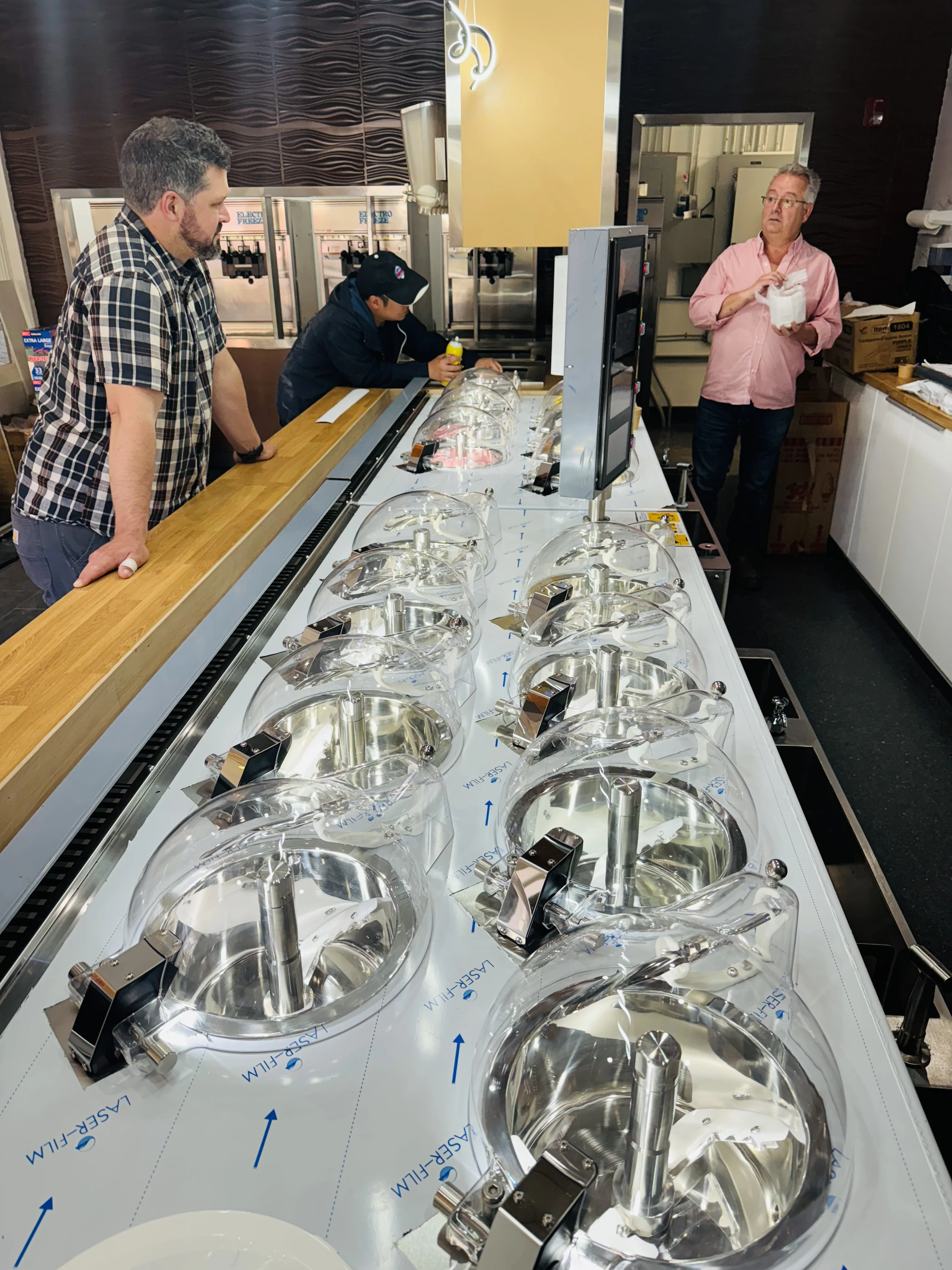 Мороженое автоматическое коммерческое оборудование для производства жесткого мороженого с морозильной камерой