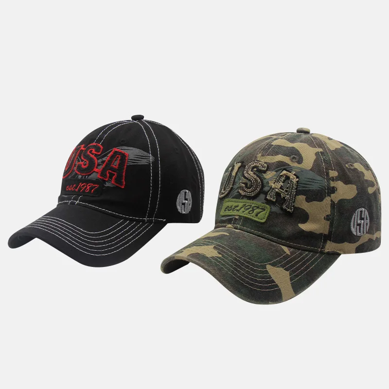 Пользовательский флаг США Нашивка Бейсболка Шляпа модная Солнцезащитная шляпа мужские женские камуфляжные шляпы оптовая продажа