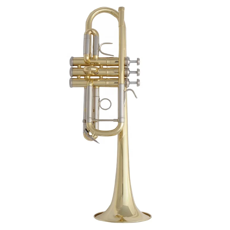 Brass instruments high quality gold lacquer trumpet for professional player