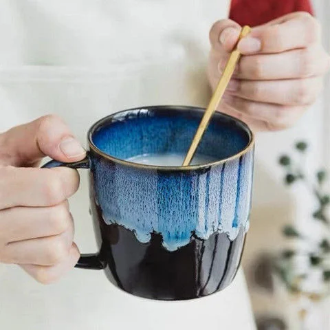 Японская Бытовая Керамическая чашка для воды, креативная глазурованная чашка для кофе, цветов, чая, для личного пользования