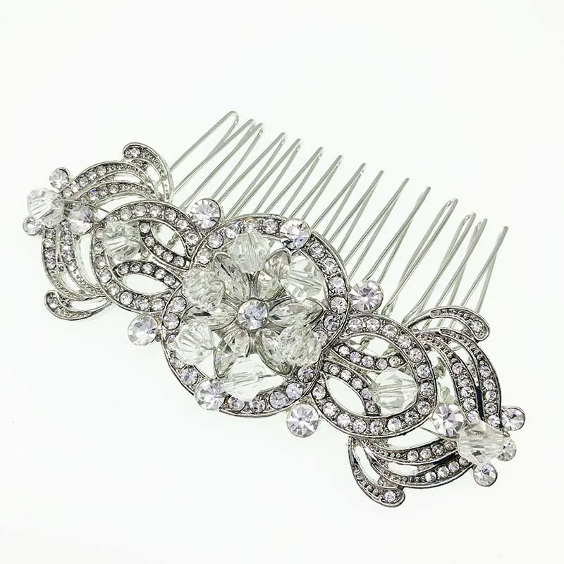 SHSS2069 Party wedding rhinestone and alloy bulk hair combs