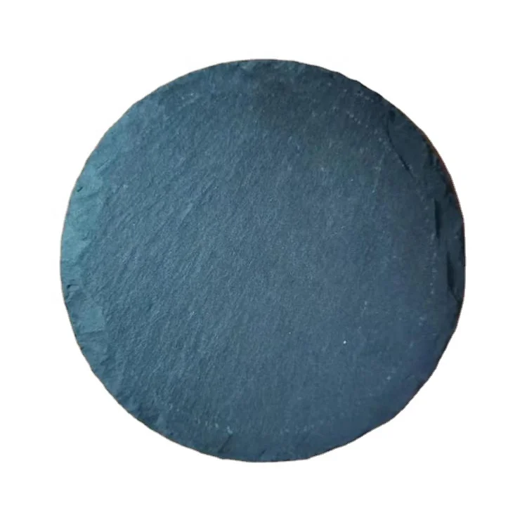 Natural black Slate plate black craft culture square slate coaster