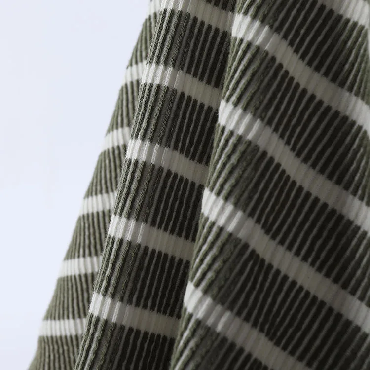 Knit Fabric CVC Spandex Rib heavy fabric