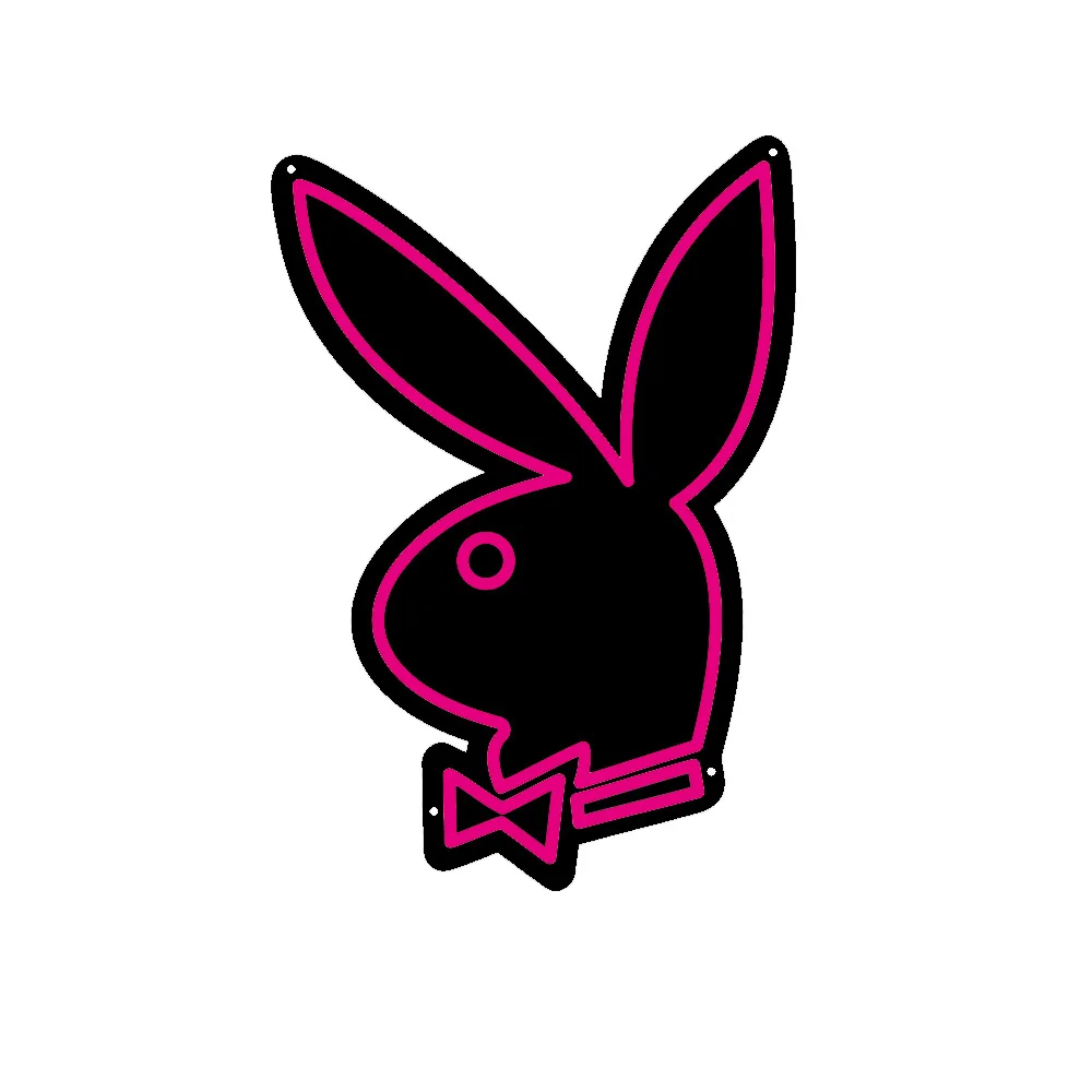 Custom Modeling Pink White LED neon sign acrylic board 12V bar party Rabbit sharp advertising indoor or outdoor decoration light