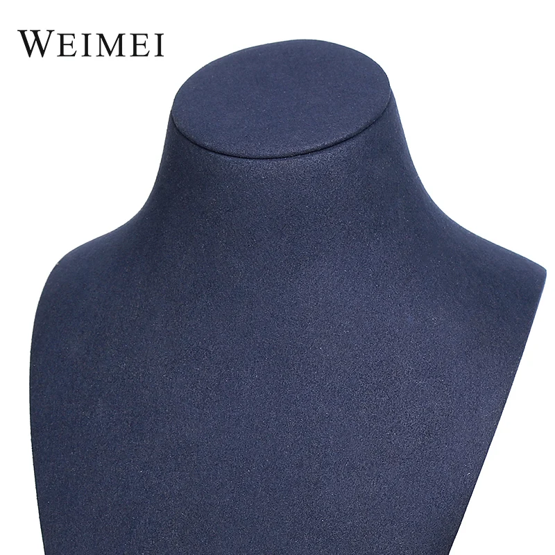 Weimei Beige microfiber and metal Jewelry Stand For Counter Showcase Ring Bust Necklace Bangle Bracelet Jewelry Display