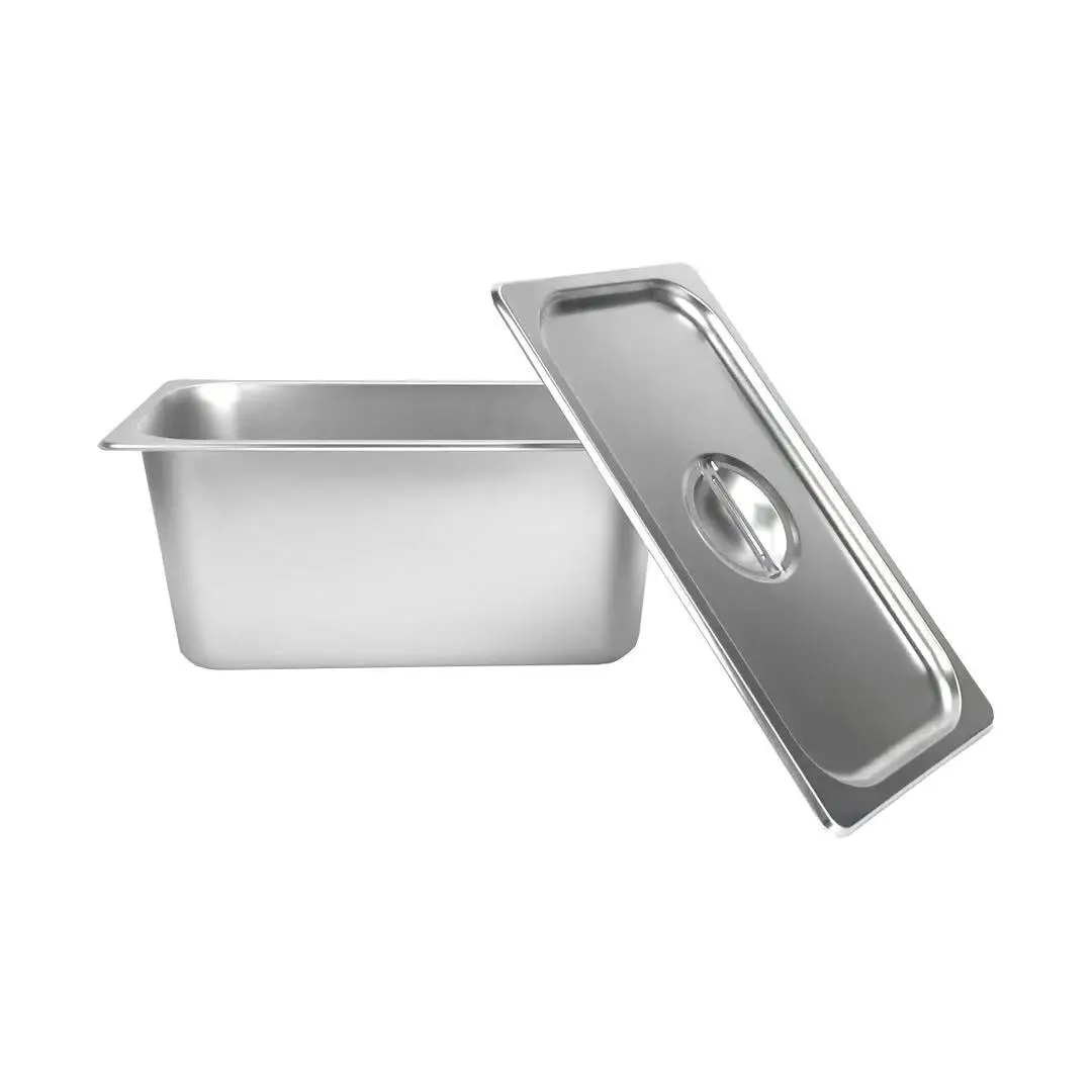 factory supply professional kitchen equipment stainless steel buffet food container full size gn pan with lid