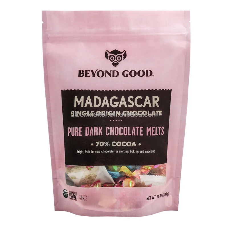 Custom Eco Friendly Stand Up Compostable Zipper Bag Snack Bags Biodegradable Recyclable Plastic Pouch Food Zip Lock Packaging