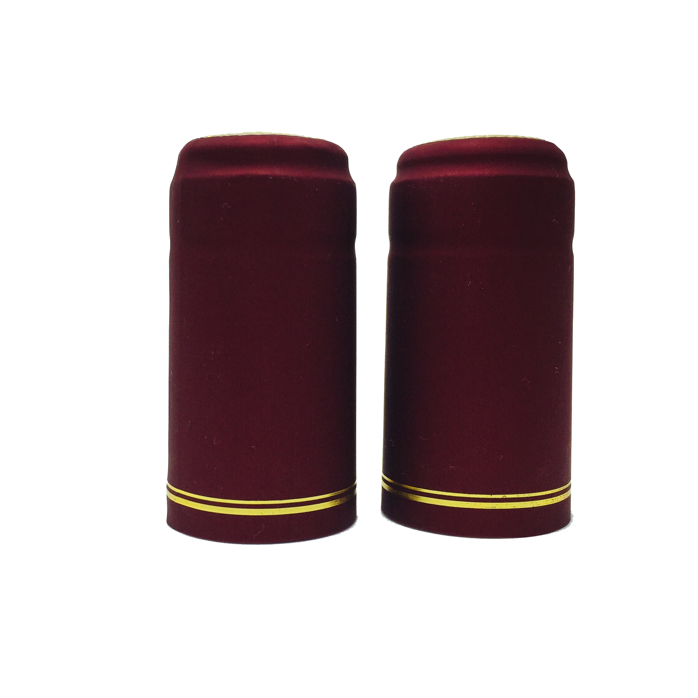 Fast Delivery Non Spill PVC Shrink Capsule Sleeve Wine Bottle Shrink Cap Aluminium Foil Burgundy Screw Cap