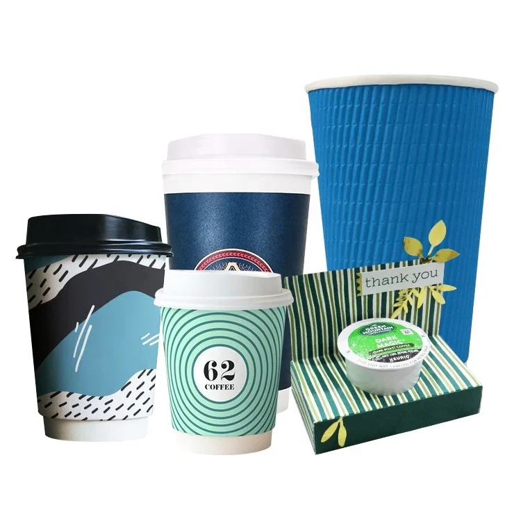 Customised Printed Disposable Hot Drinking Coffee Paper Cups Manufacturer