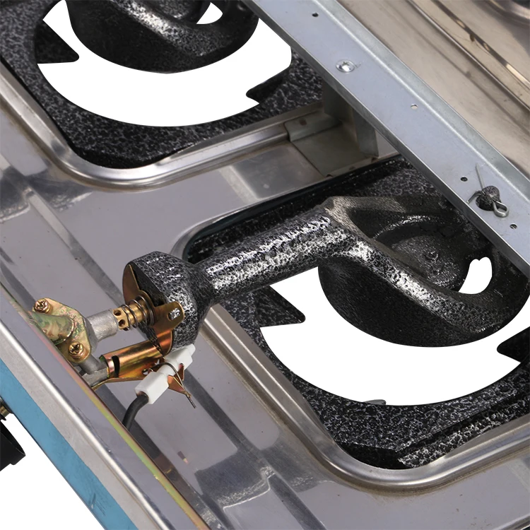 Лидер продаж длинная четырехконцевая кастрюля из нержавеющей стали низкого давления с сотовой поверхностью настольная газовая плита 4 горелками