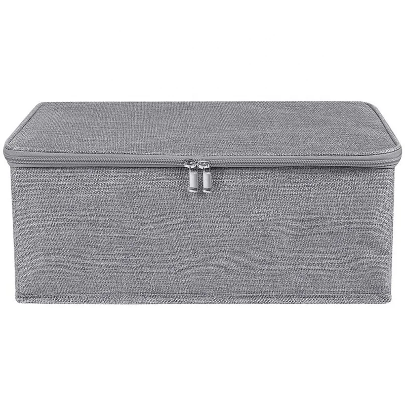 Storage Bins with Zipper Lid Handles Storage Boxes PP Plastic Board