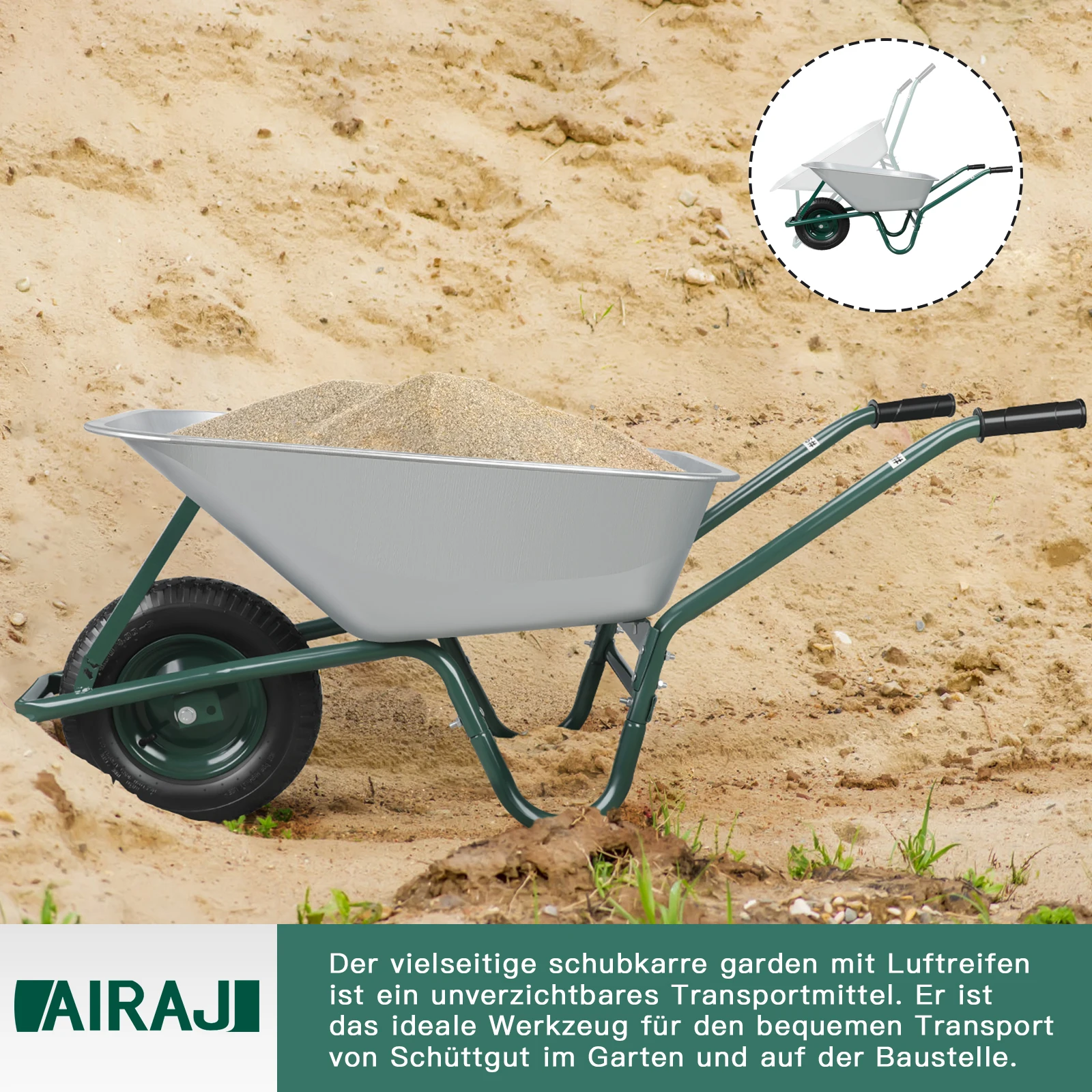 Heavy Duty Metal Carretilla Wheel barrow Wheelbarrow for Construction Industrial Garden