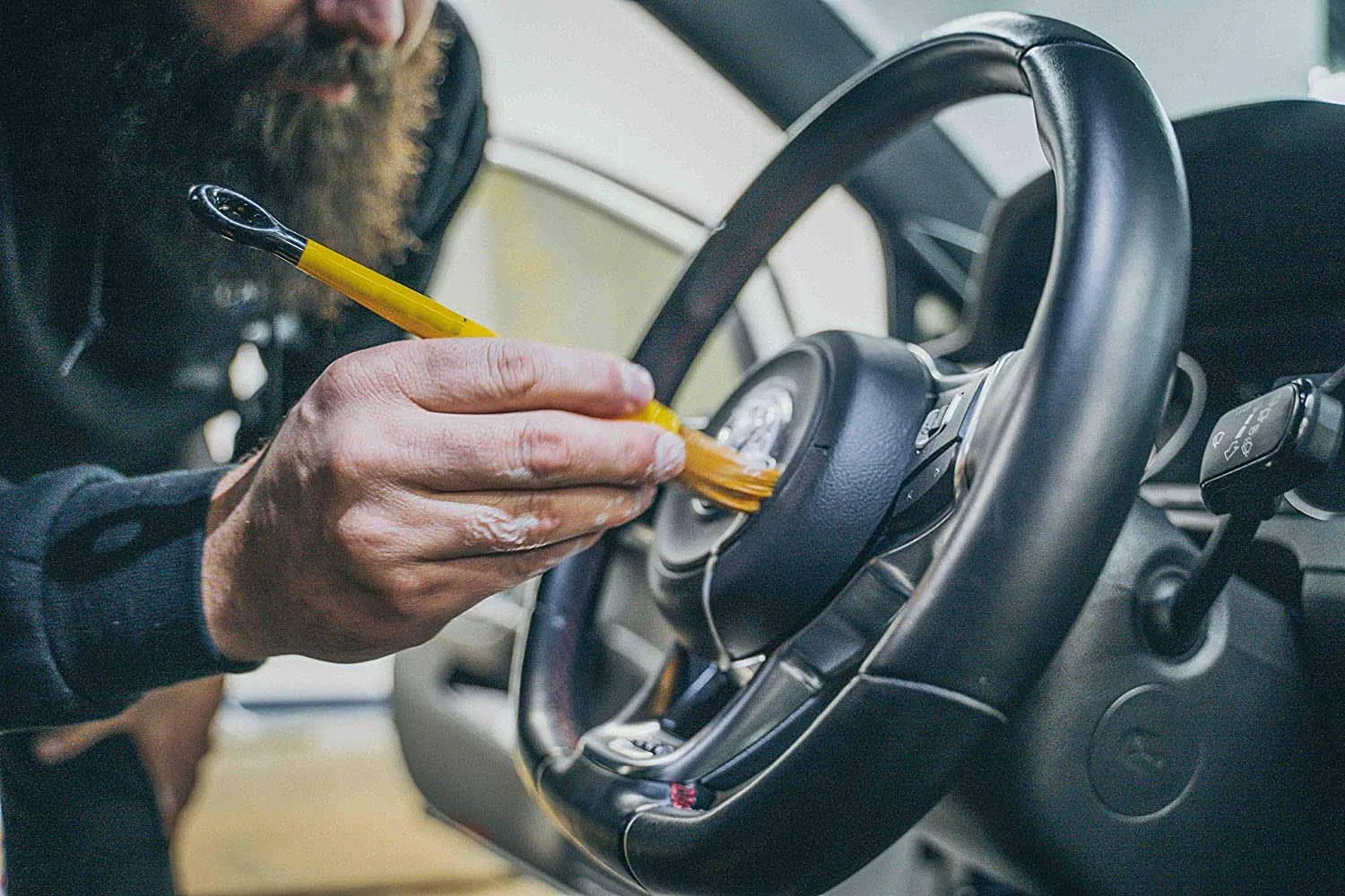 hog hair soft bristle car wash detailing brush