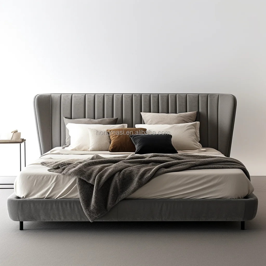 New design Modern european style kids loft upholstered queen king size luxury bed frame for home